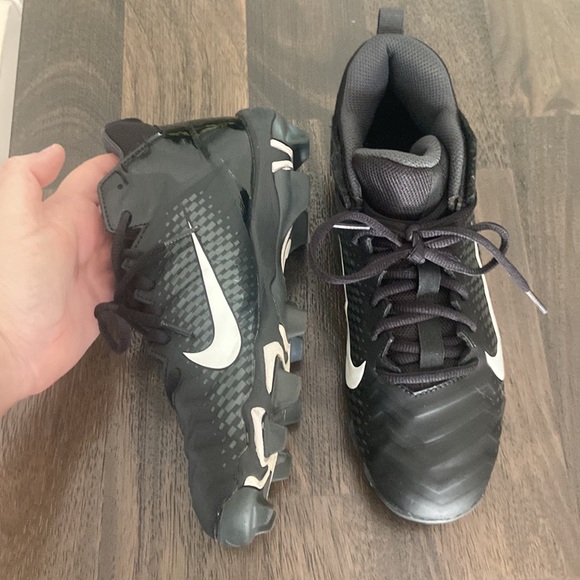 Nike Fast Flex Alpha Baseball cleats kids size 5  black & white - Picture 13 of 14